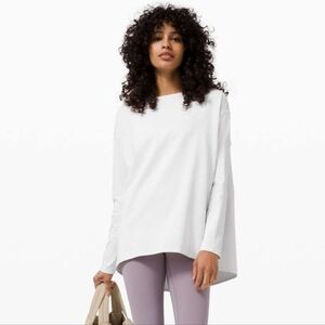 lululemon athletica Classic White Long Sleeve Top